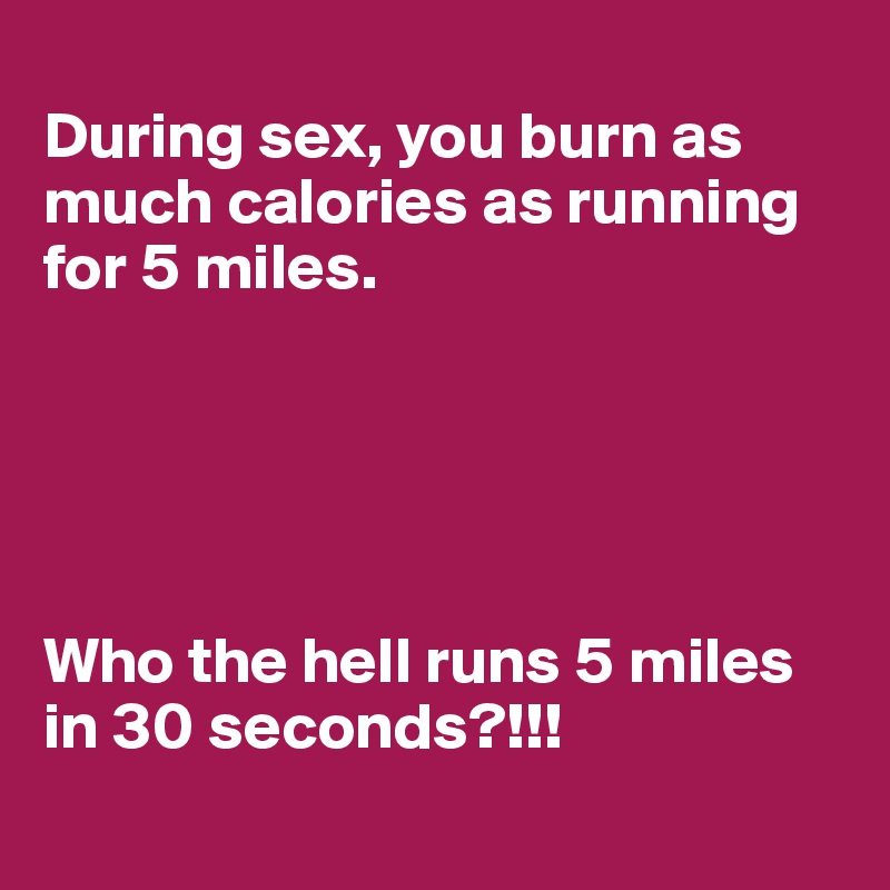 Burning Calories Sex